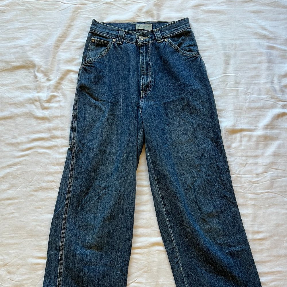 Carpenter High Waist Straight Leg Jeans